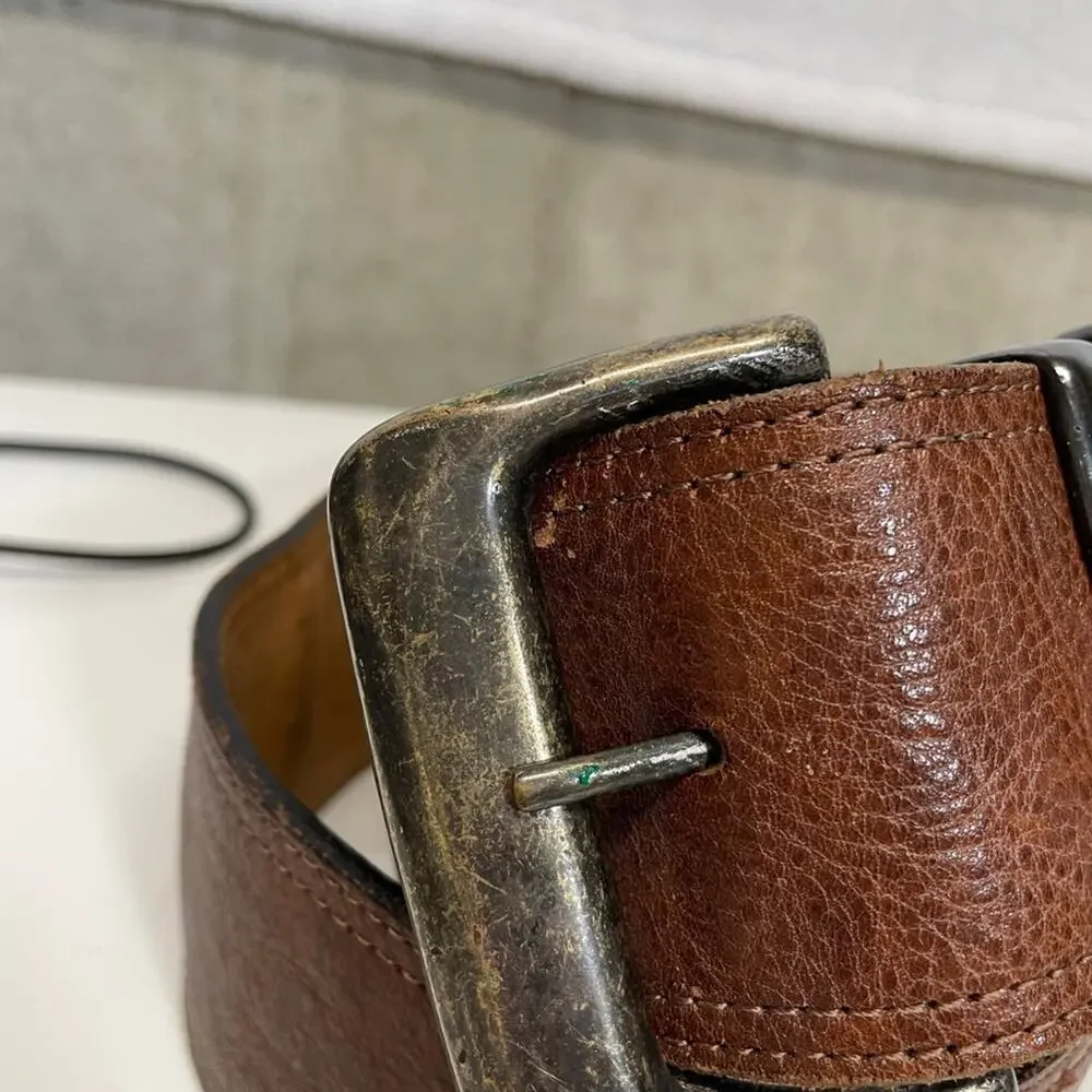 Vintage Comme Des Faus Brown Leather Belt‎